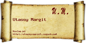 Utassy Margit névjegykártya