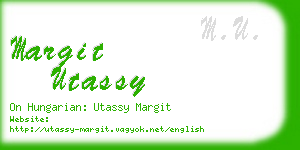 margit utassy business card